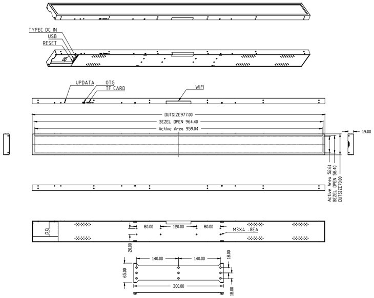 construction of the lcd bar screen 